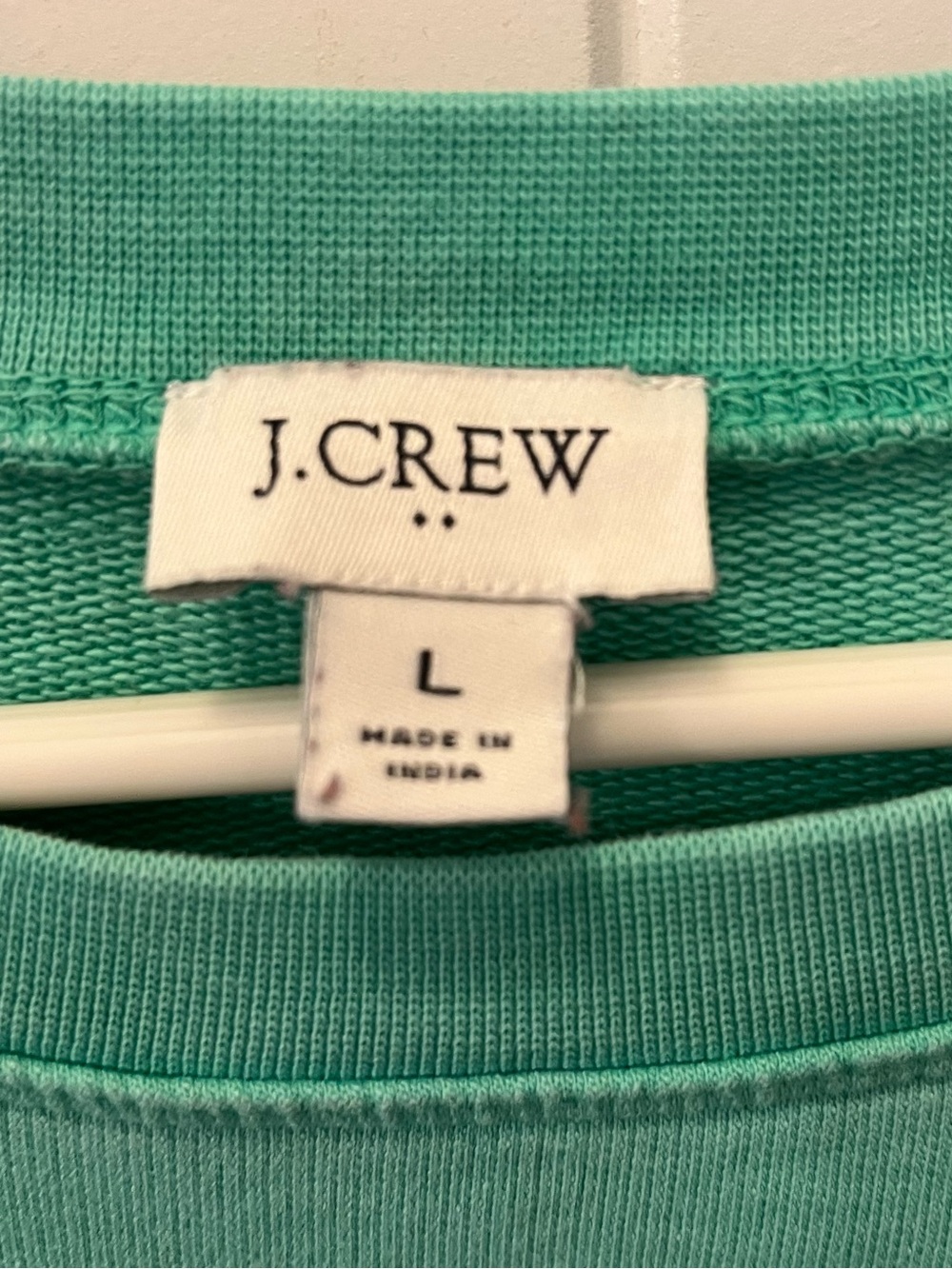 J. Crew Teal to Sky Blue Ombre Crewneck Sweatshirt Large EUC - Picture 4 of 4